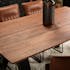 Table à manger extensible en chêne brun 180 cm PALERME