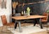 Table à manger extensible en chêne brun 200 cm PALERME