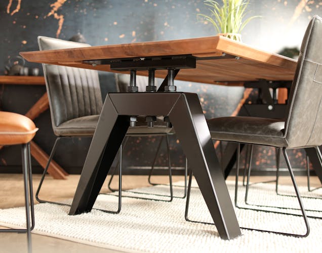 Table à manger extensible en chêne brun 240 cm PALERME