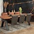 Table à manger extensible en chêne brun 240 cm PALERME