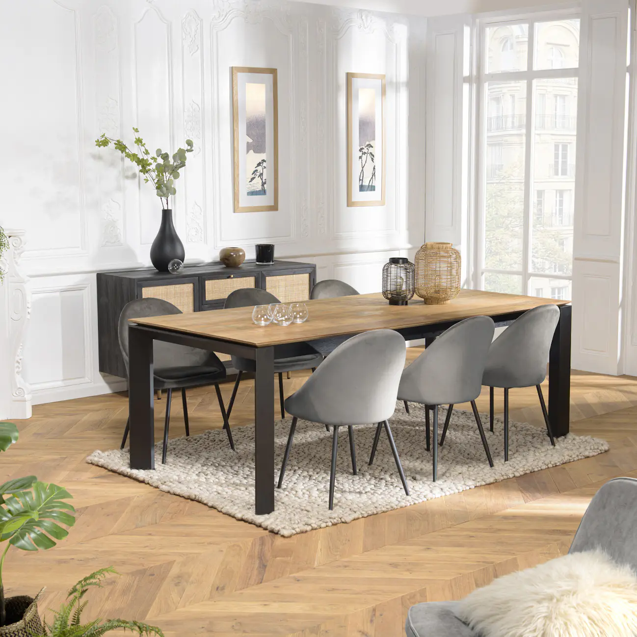 Table Manger Extensible En Teck Recycl Pieds M tal 220 320 Cm PANAMA table-manger-extensible-en-teck-recycl-pieds-m-tal-220-320-cm-panama