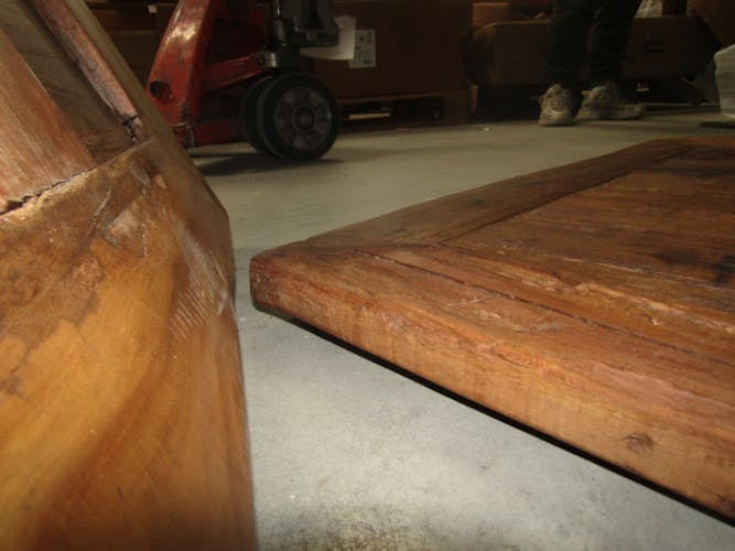 Table à manger industrielle bois recyclé brut KOURSK