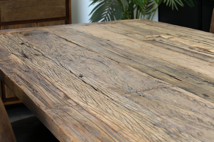 Table à manger industrielle bois recyclé brut KOURSK