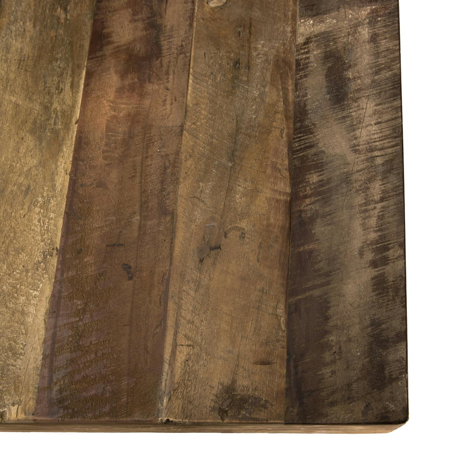 Table à Manger Style Industrial en Bois Teak Recyclé
