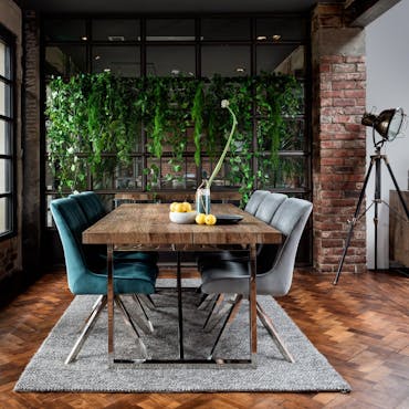  Table de repas style contemporain bois massif et metal