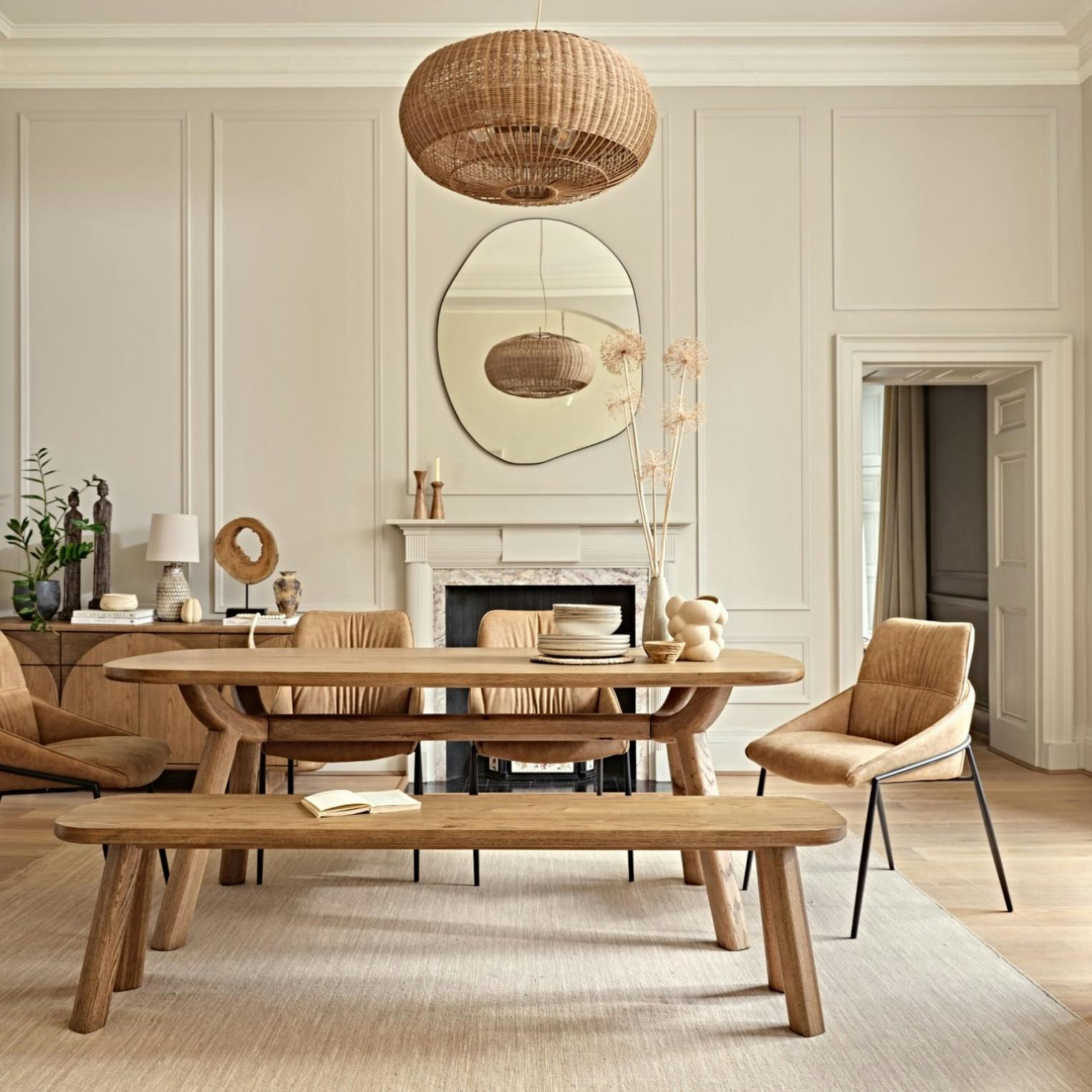 Table à manger moderne en chêne 240 cm KYOTO