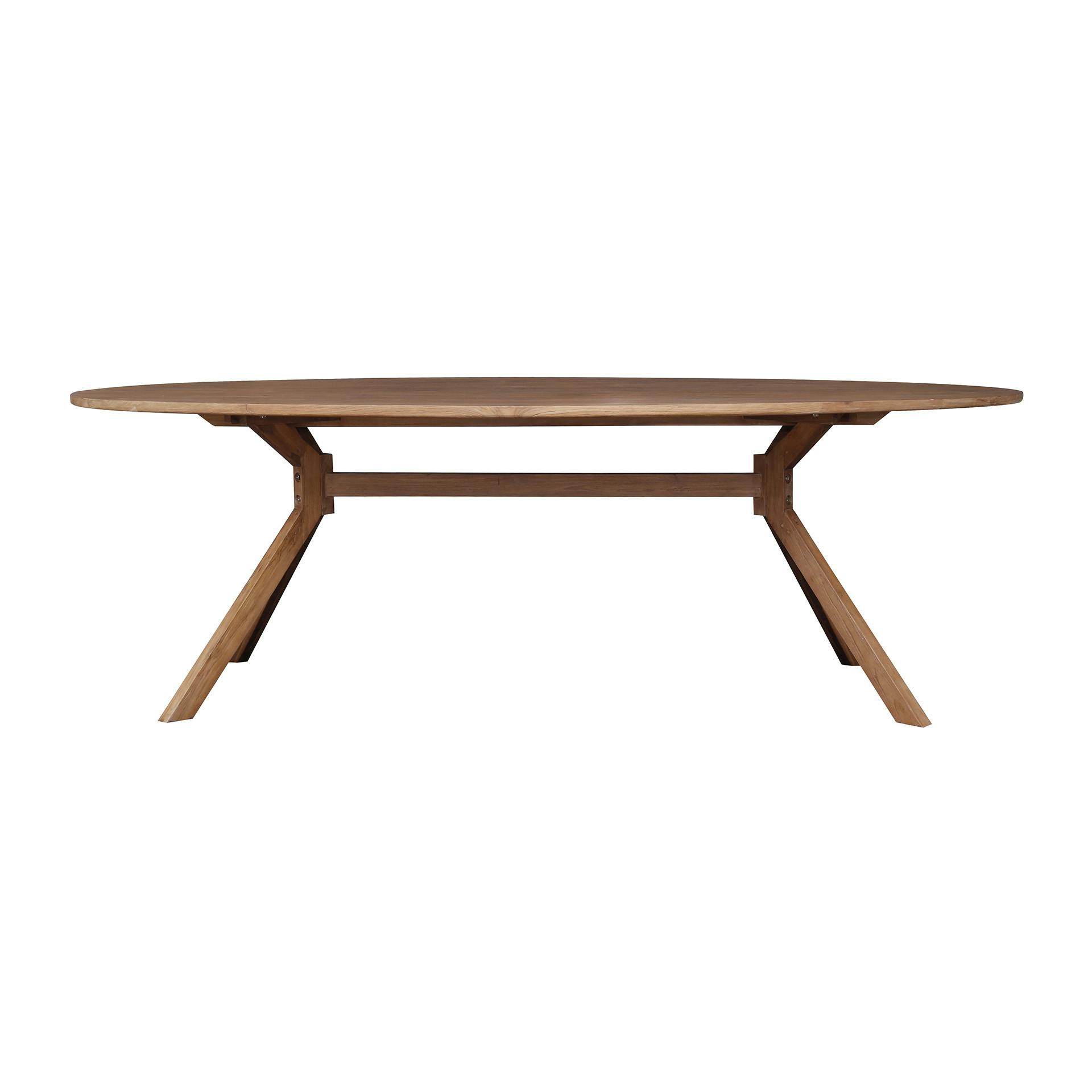 Table à manger ovale en bois de teck recyclé 300 cm WESTPORT