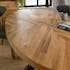 Table à manger ovale en marqueterie de chêne 200 cm finition bois naturel ARLINGTON 2