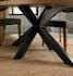 Table à manger ovale en marqueterie de chêne 200 cm finition bois naturel ARLINGTON 2