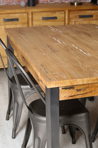 Table à manger rectangulaire bois de mindi 150 cm BORNEO