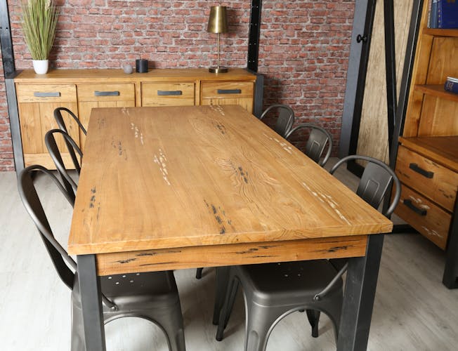 Table à manger rectangulaire bois de mindi 180 cm BORNEO
