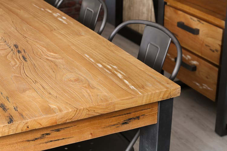 Table à manger rectangulaire bois de mindi 180 cm BORNEO