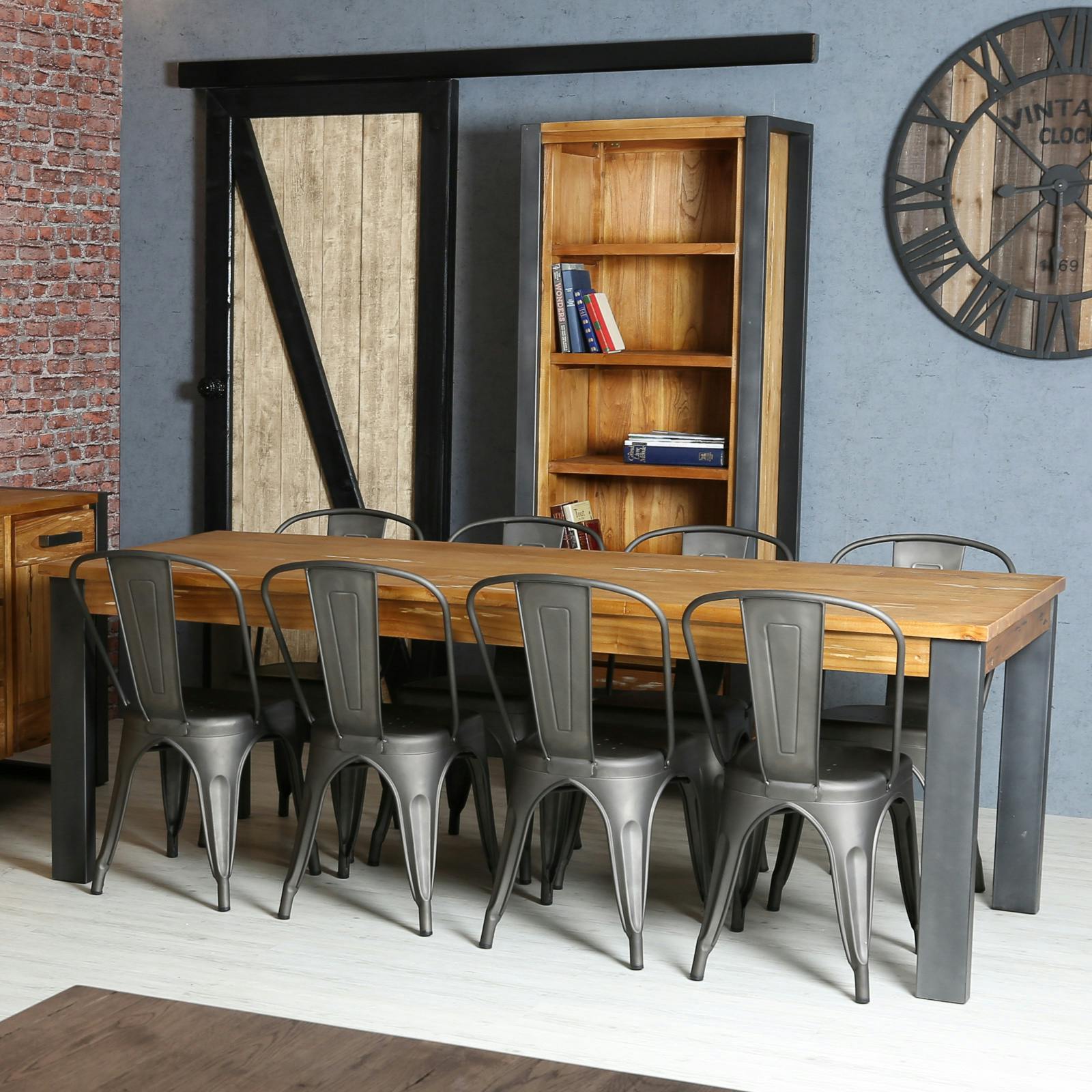 Table à manger rectangulaire bois de mindi 220 cm BORNEO