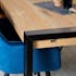 Table de repas rectangulaire en bois pieds metal style industriel