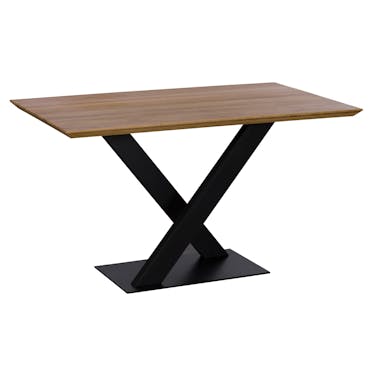  Table à manger rectangulaire bois métal 135 cm VOLGA