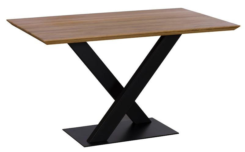 Table à manger rectangulaire bois métal 135 cm VOLGA