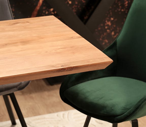 Table à manger rectangulaire bois métal 135 cm VOLGA
