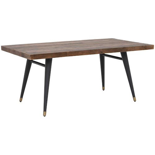 Table de repas style contemporain en bois recylce pieds metal