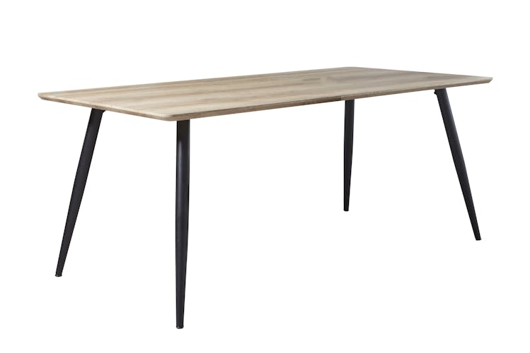 Table de repas rectangulaire pieds metal de style contemporain