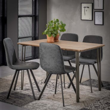 Table à manger rectangulaire effet chêne brun 120 cm HELSINKI