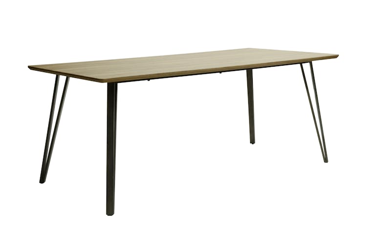 Table de repas rectangulaire pieds metal de style contemporain