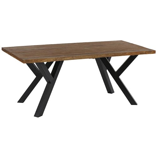 Table de repas rectangulaire en bois pieds metal