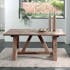 Table de repas rectangulaire bois massif recycle style exotique