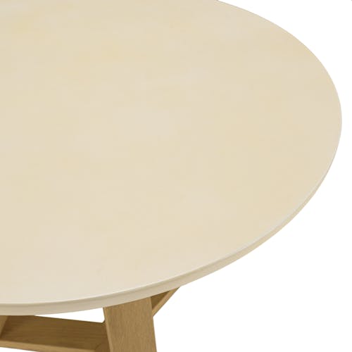 Table à manger ronde 90 cm plateau béton pied étoile BRASILIA