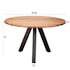 Table de repas ronde bois pieds metal style contemporain