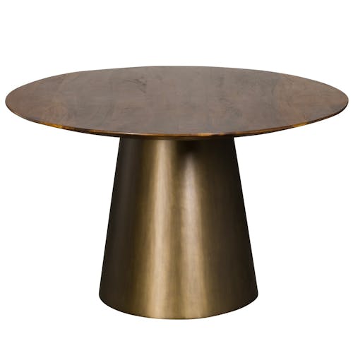 Table a manger ronde bois manguier style vintage