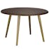 Table a manger ronde bois brun recycle FSC style contemporain