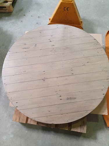 Table à manger ronde bois recyclé D120 cm VITTORIA
