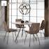 Table de repas ronde pieds metal de style contemporain