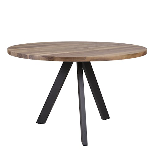 Table à manger ronde en bois D 120 cm HALIFAX