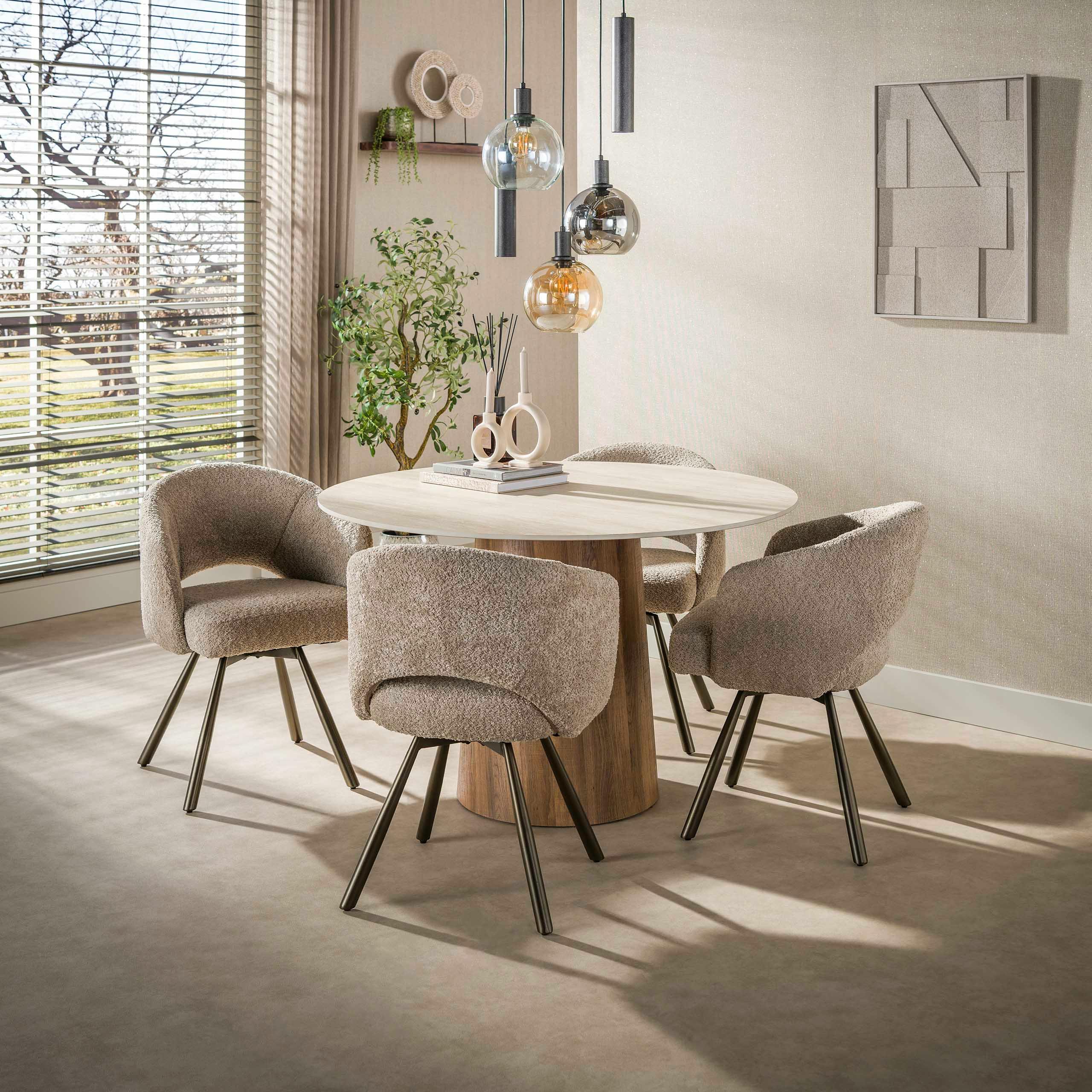 Table à manger ronde en céramique Ø120cm ASCOLI