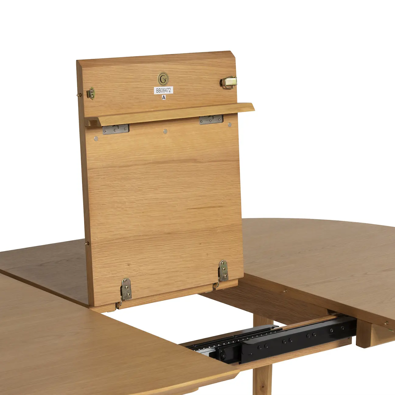 Table à manger ronde en chêne clair avec rallonge intégrée 130-170 cm ...