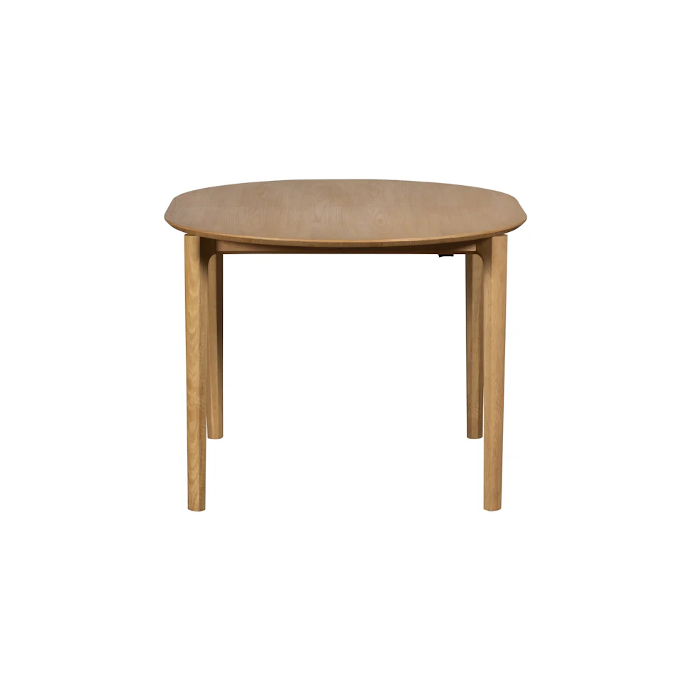 Table à manger ronde en chêne clair avec rallonge intégrée 130-170 cm ...