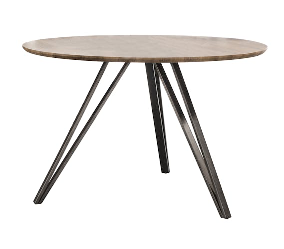 Table de repas ronde pieds metal de style contemporain