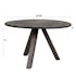 Table à manger ronde noire D 120 cm HALIFAX