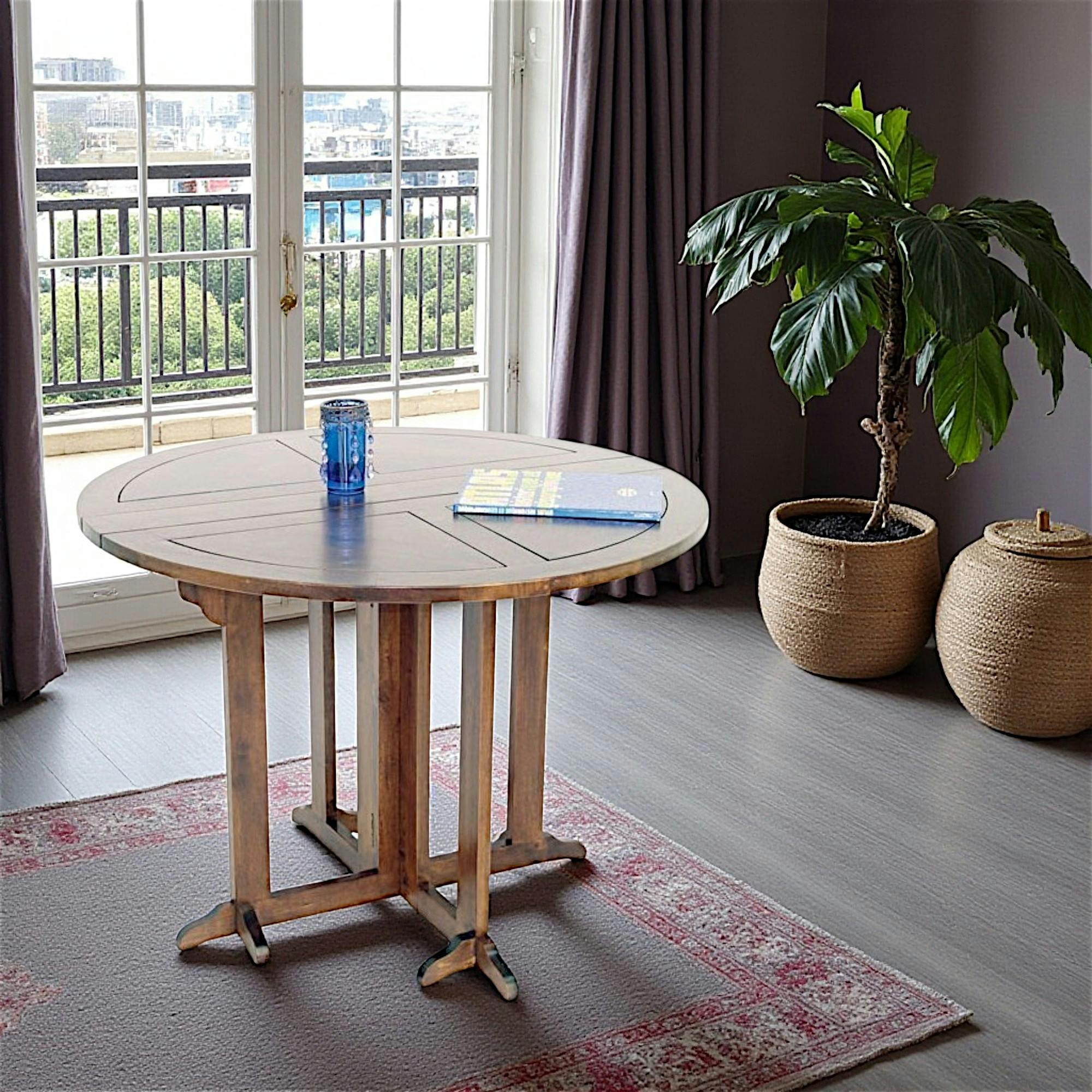 Table à manger ronde pliante Ø100 TRADITION