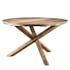 Table ronde en bois recycle pied central style contemporain