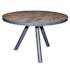 Table a manger ronde bois recycle et metal style contemporain