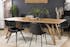 Table de repas en bois recycle pieds epingles style contemporain