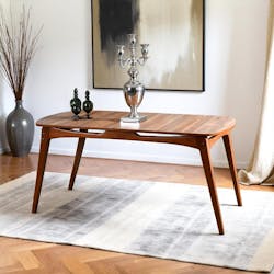 Table à manger vintage - bois brun, 160 cm DILI