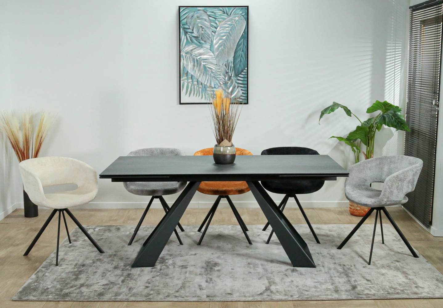 Lot de 3 assiettes à dîner nordiques en céramique vert foncé, motif simple, assiettes à steak, assiettes à pizza, lot de 3, S