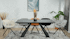 Table à rallonge en céramique gris ardoise 180-280 LOMBARDIE