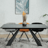 Table à rallonge en céramique gris ardoise 180-280 LOMBARDIE