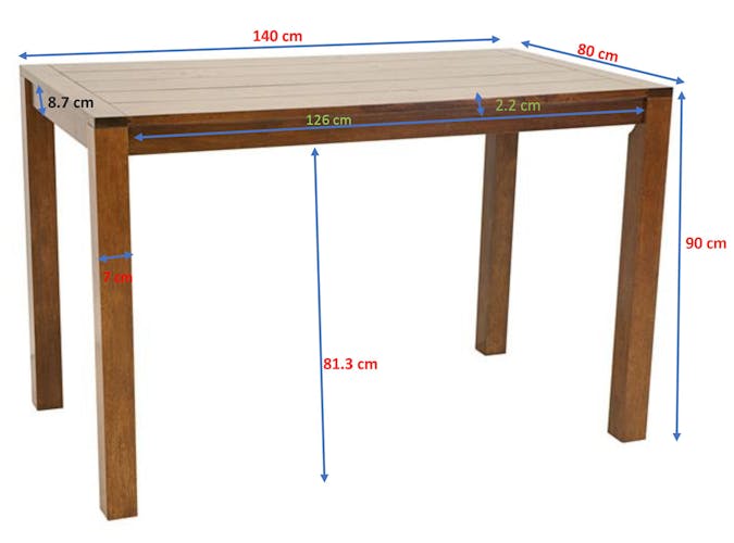 Table bar ATTAN 140x80x90cm