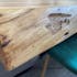 Table haute mange debout en bois massif naturel et metal style contemporain
