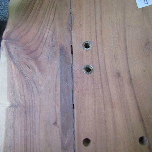 Table bar bois d'acacia massif métal 125 cm MELBOURNE